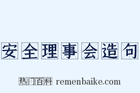 安全理事会造句是什么意思的图片